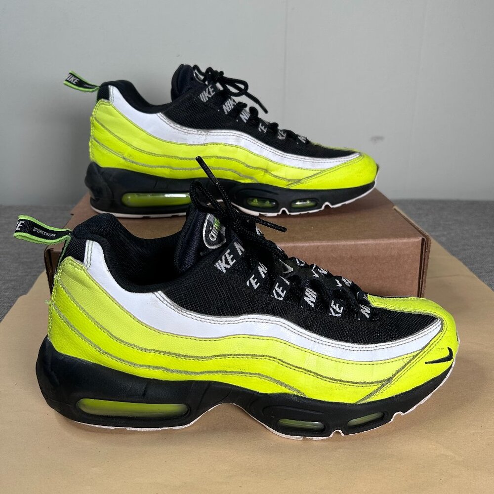 Nike Air Max 95 Reverse Volt Sneaker Shoe Men's 8.5 Black Glow 538416-701